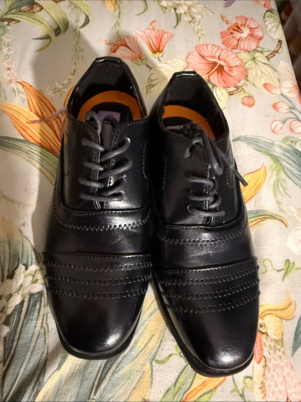 Kids Black Lace-Up Derby Shoes - Sleek Formal Oxfords